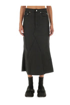Rick Owens Women's Denim Skirt Black