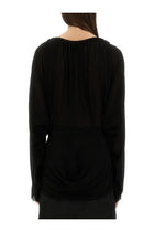 Rick Owens Women's Draped Top Black, view 3
