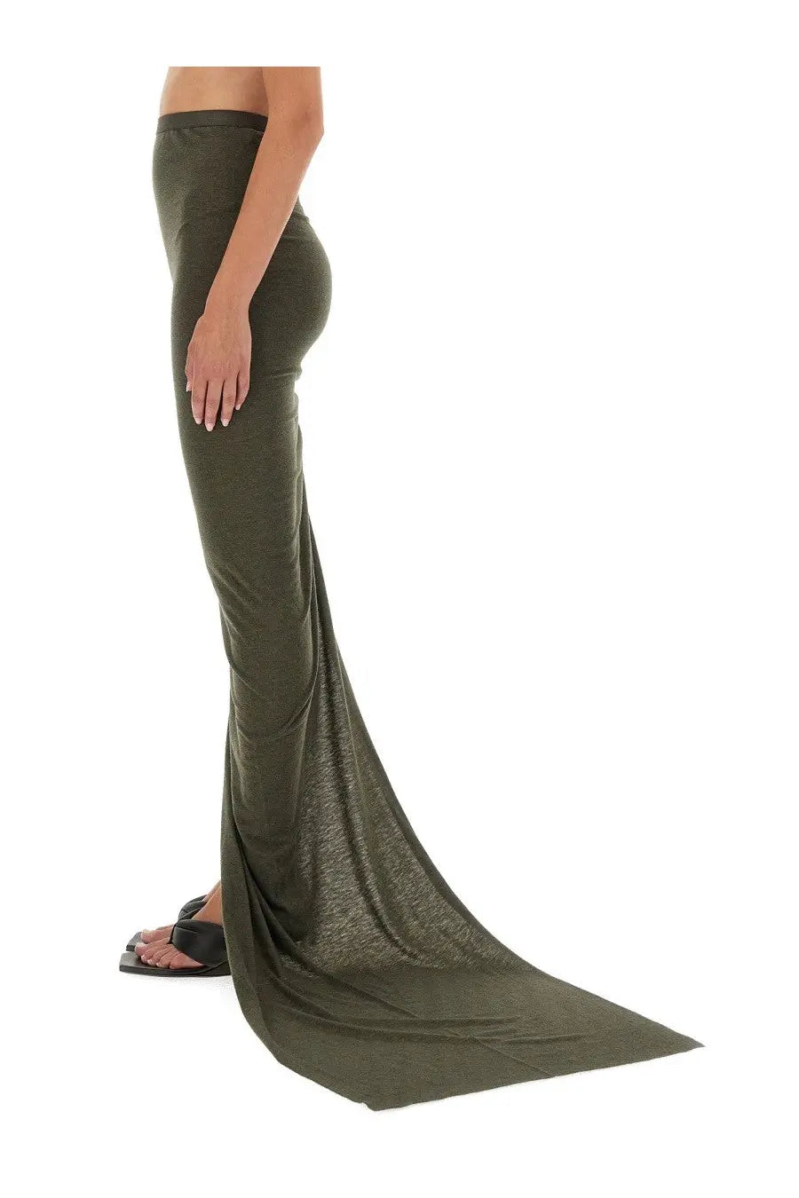 Rick Owens Women's Edfu Skirt Green, view 4
