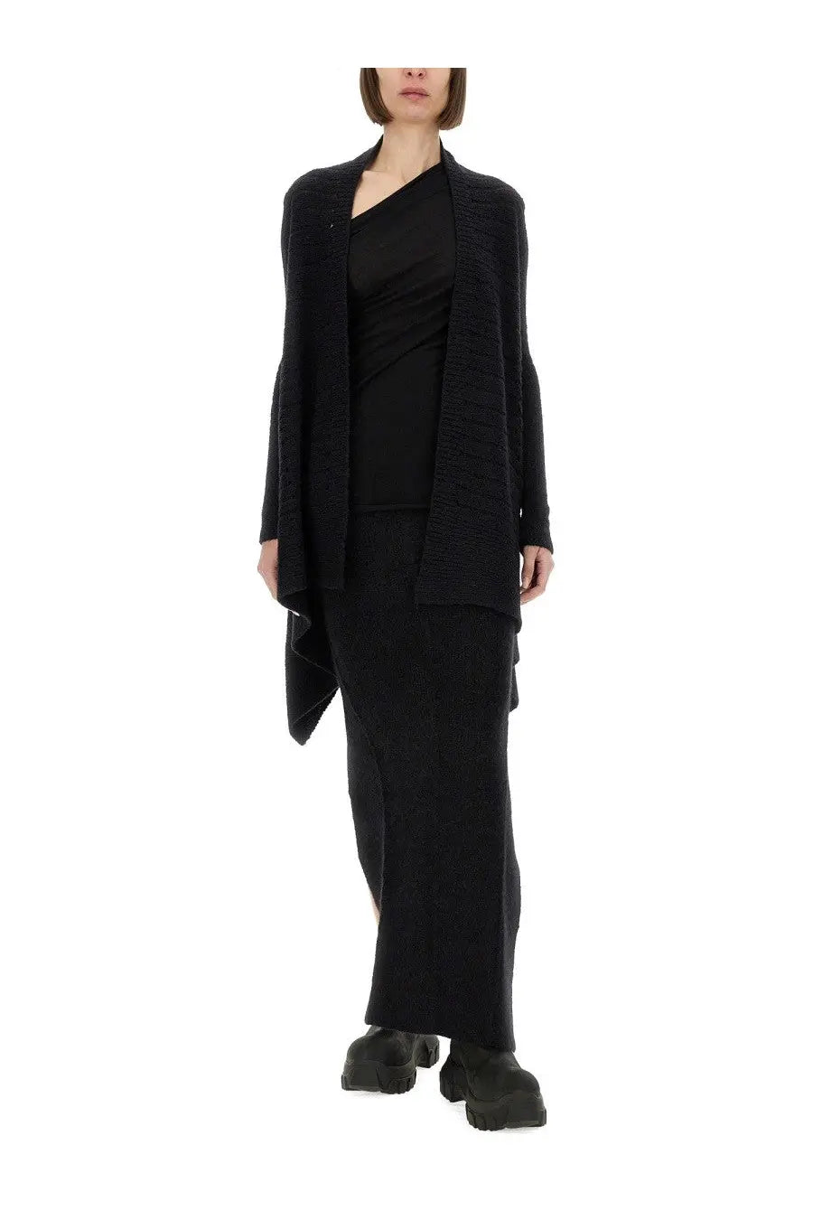 Rick Owens Women's Knitted Cardigan Black, view 4
