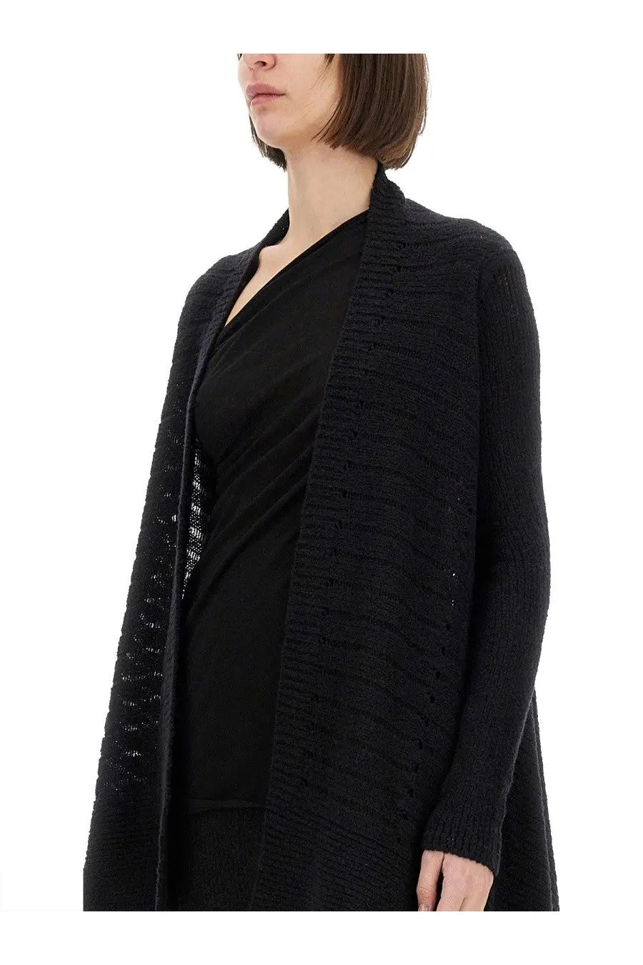 Rick Owens Women's Knitted Cardigan Black, view 2