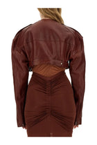 Rick Owens Women's Leather Jacket Red, view 3