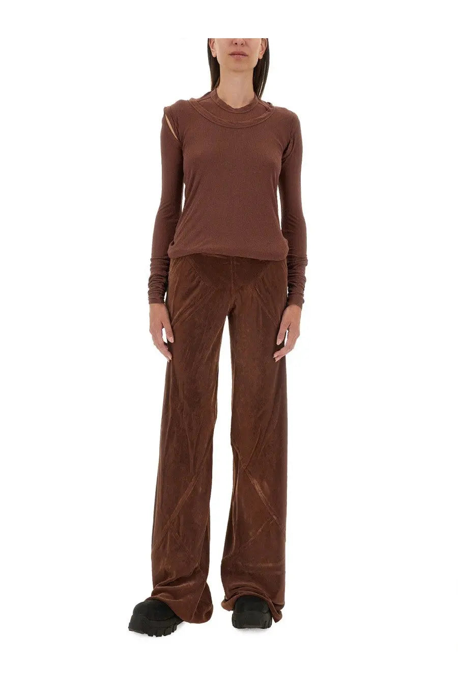 Rick Owens Women's Pants Bias Brown, view 2