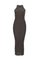 Rick Owens Women's Silk Blend Midi Dress Brown