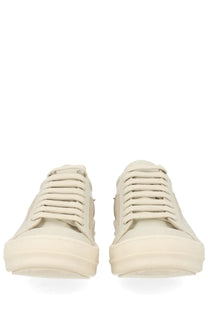 Rick Owens women’s sneaker vintage sneaks white cream-colored suede low-top with matching laces and chunky sole