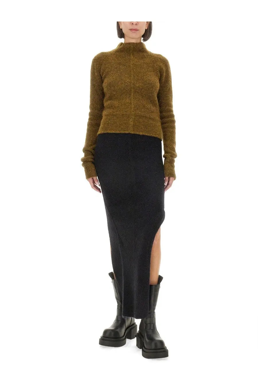 Rick Owens Women's Turtleneck Shirt White, view 2