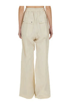Rick Owens Women's Wide Leg Pants White, view 3