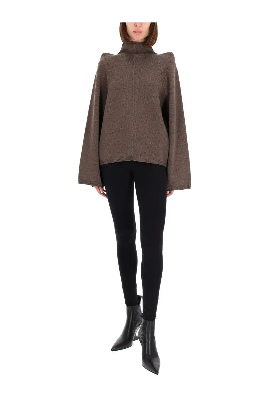 Rick Owens Women's Wool Top Sweater Grey, view 2