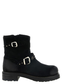 SECOND/LAYER Rider Ankle Boots Black