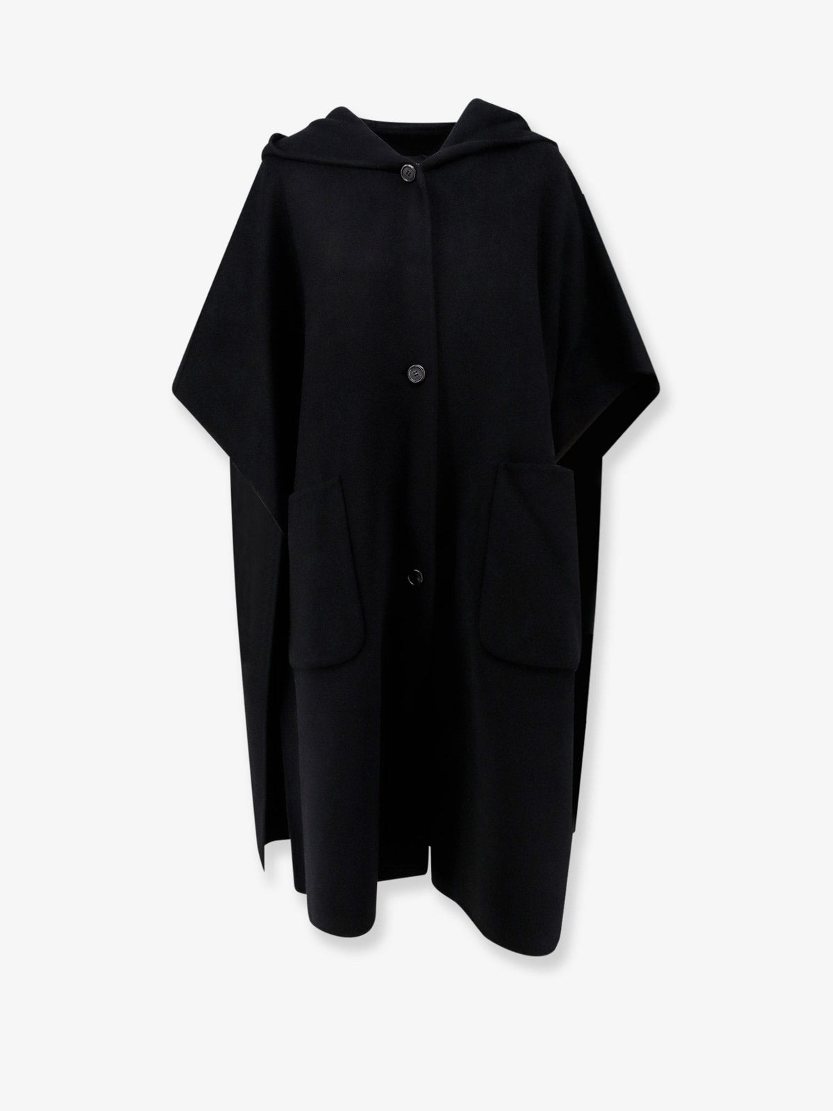 R2W Women's Rika Wool and Cashmere Poncho Black