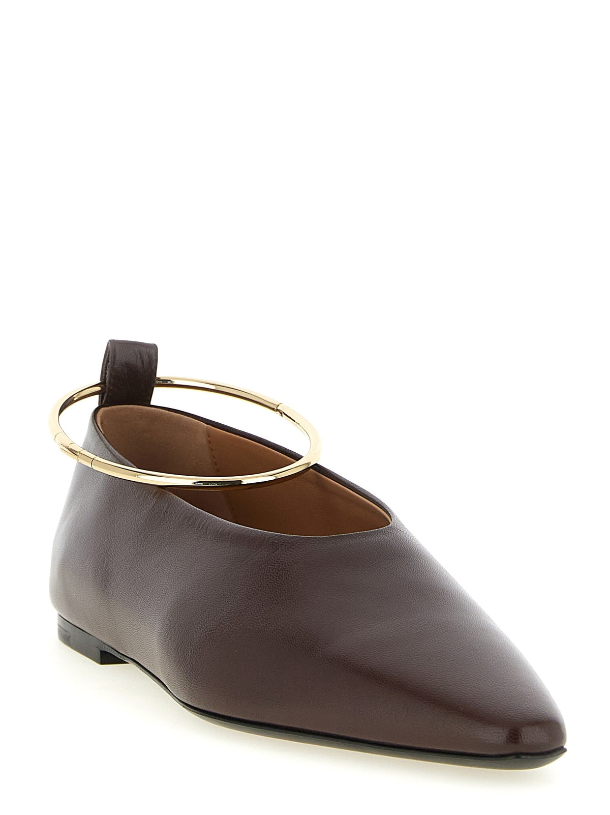 Jil Sander Ring Ballet Flats Brown, view 2