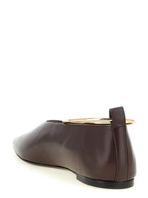 Jil Sander Ring Ballet Flats Brown