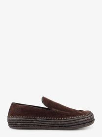 Loewe Men's Rio Suede and Raffia Loafers Brown