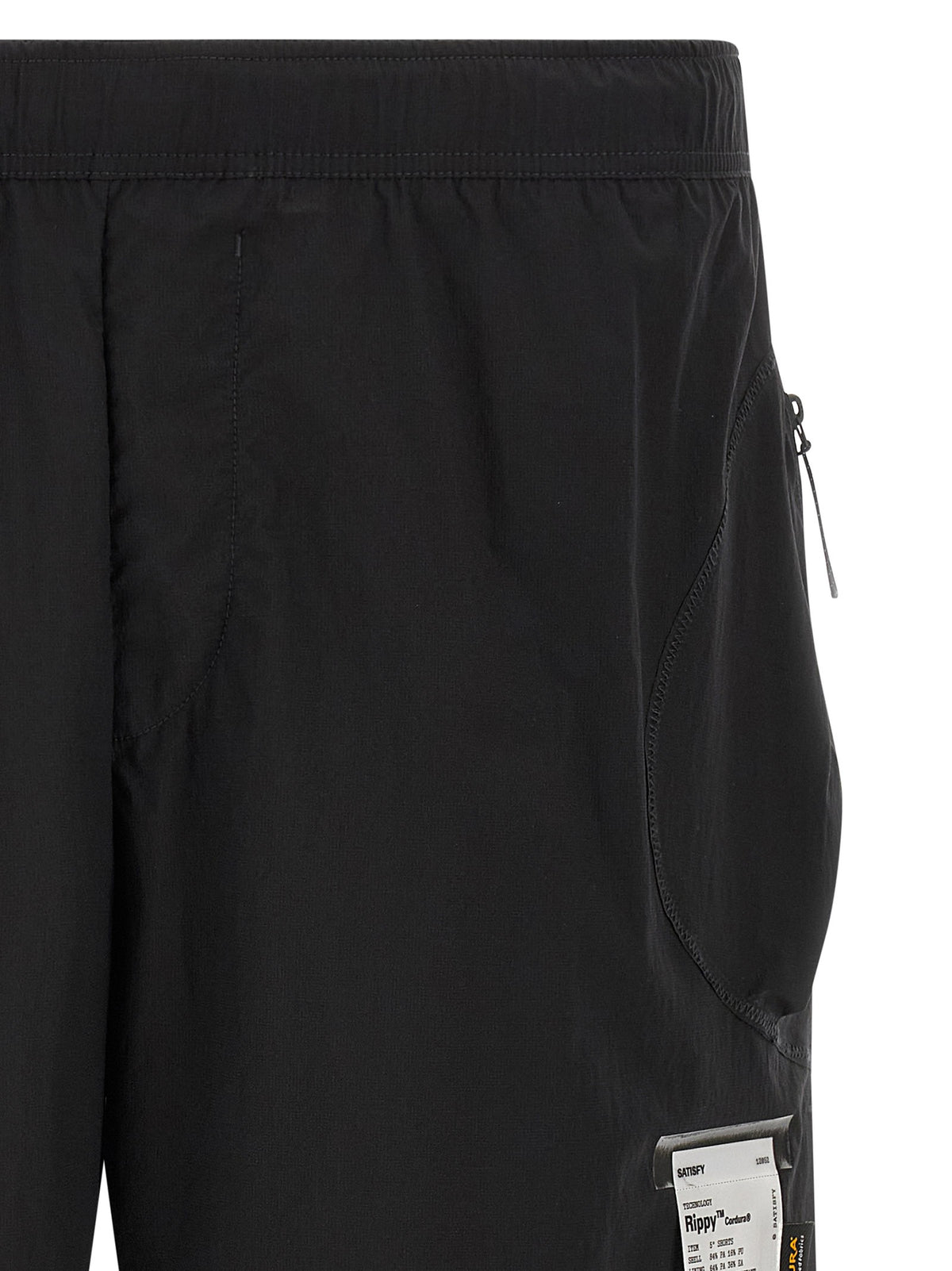 SATISFY Rippy Cordura® Trail Shorts Black, view 3