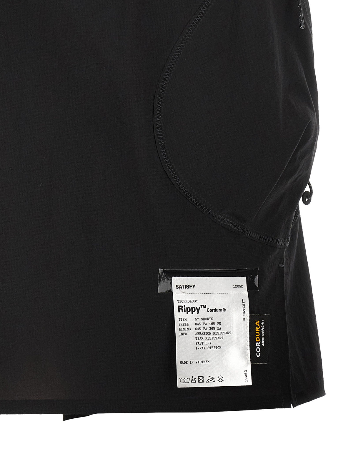 SATISFY Rippy Cordura® Trail Shorts Black, view 5