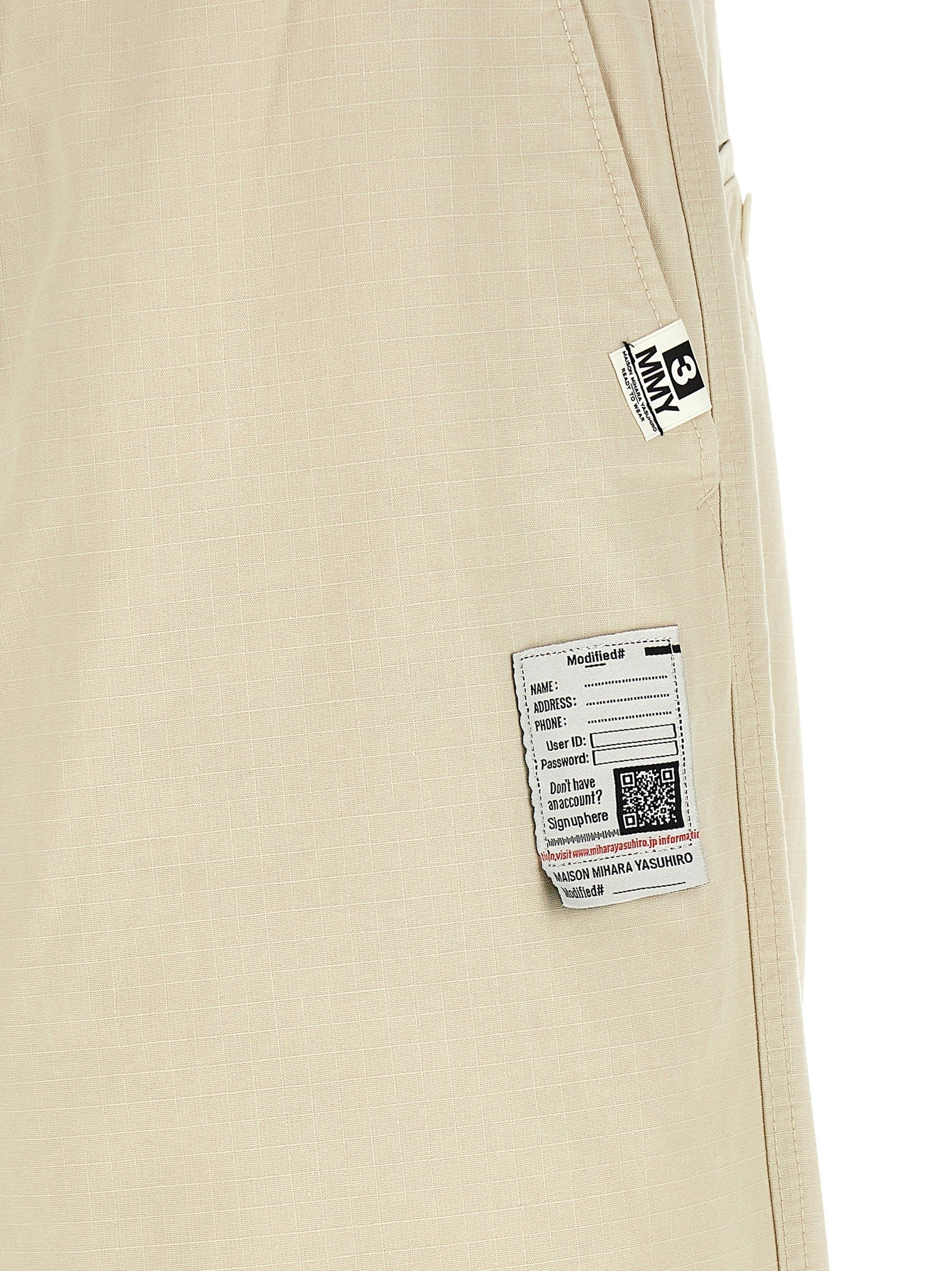 Maison MIHARA YASUHIRO Ripstop Parachute Pants Beige