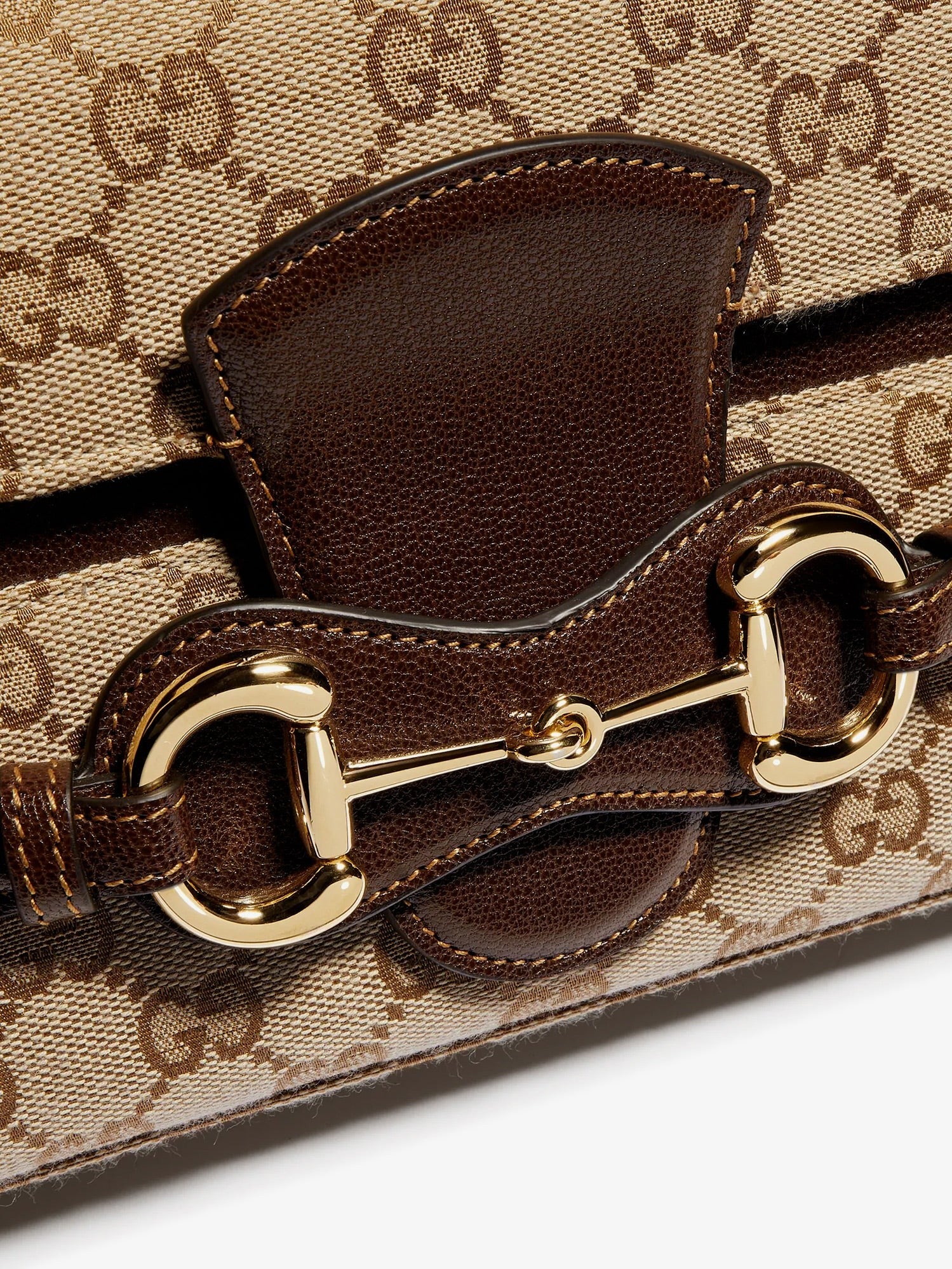 Gucci Women's Ristretto GG Fabric Shoulder Bag Brown