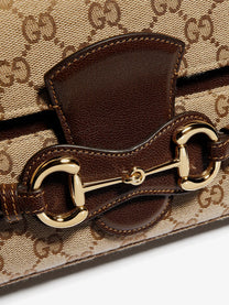Gucci Women's Ristretto GG Fabric Shoulder Bag Brown