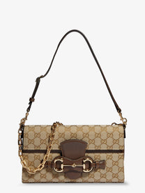 Gucci Women's Ristretto GG Fabric Shoulder Bag Brown