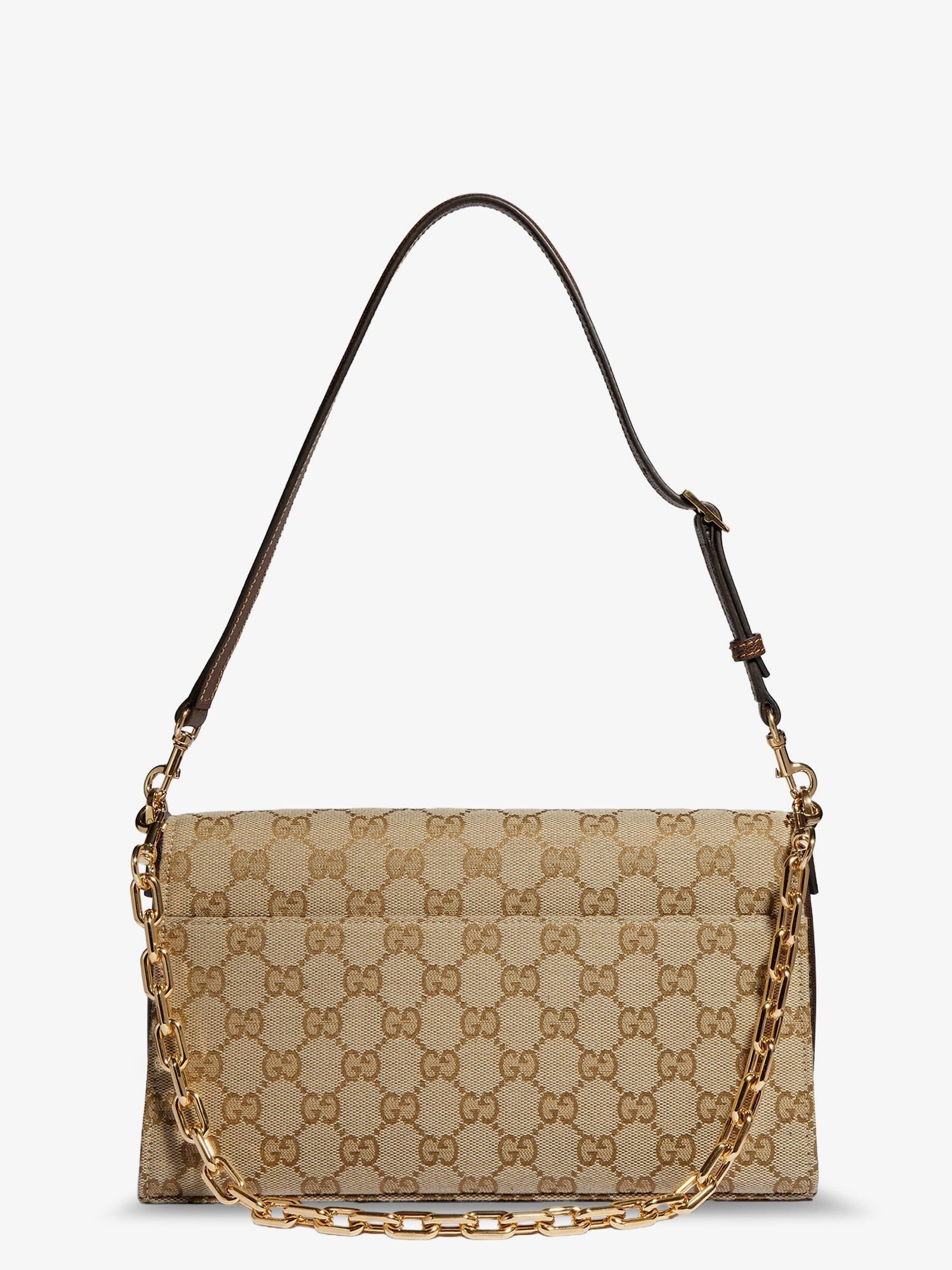 Gucci Women's Ristretto GG Fabric Shoulder Bag Brown