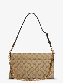 Gucci Women's Ristretto GG Fabric Shoulder Bag Brown