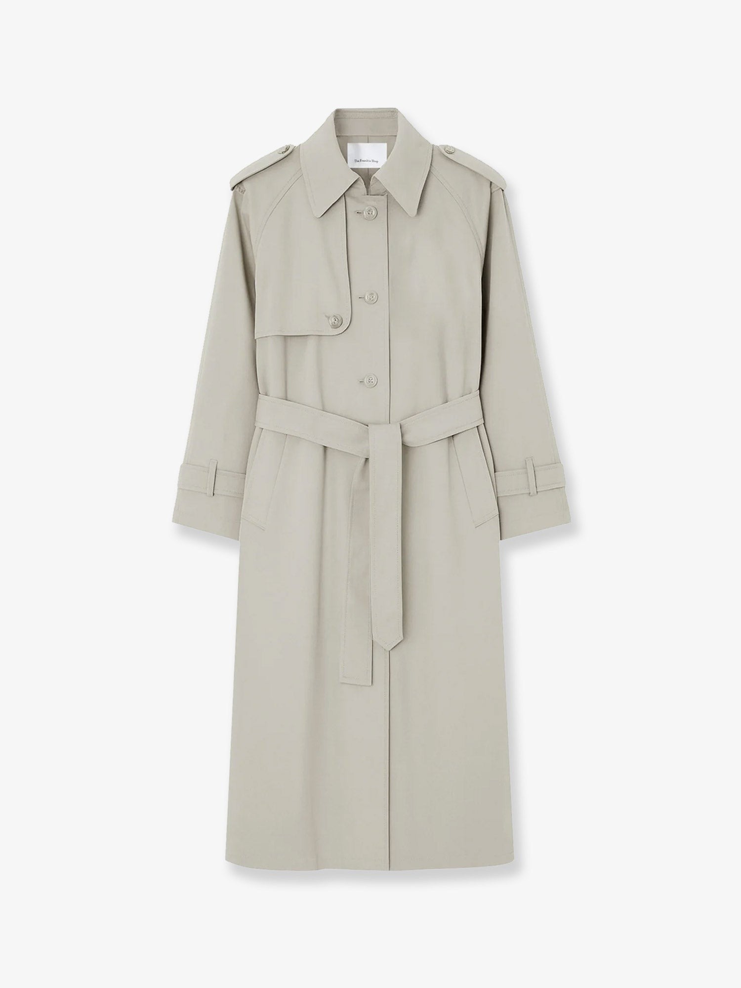 The Frankie Shop Women's Riva Cotton Blend Trench Coat Beige