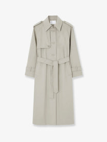 The Frankie Shop Women's Riva Cotton Blend Trench Coat Beige