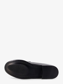 Alohas Women's Rivet Leather Loafers Black