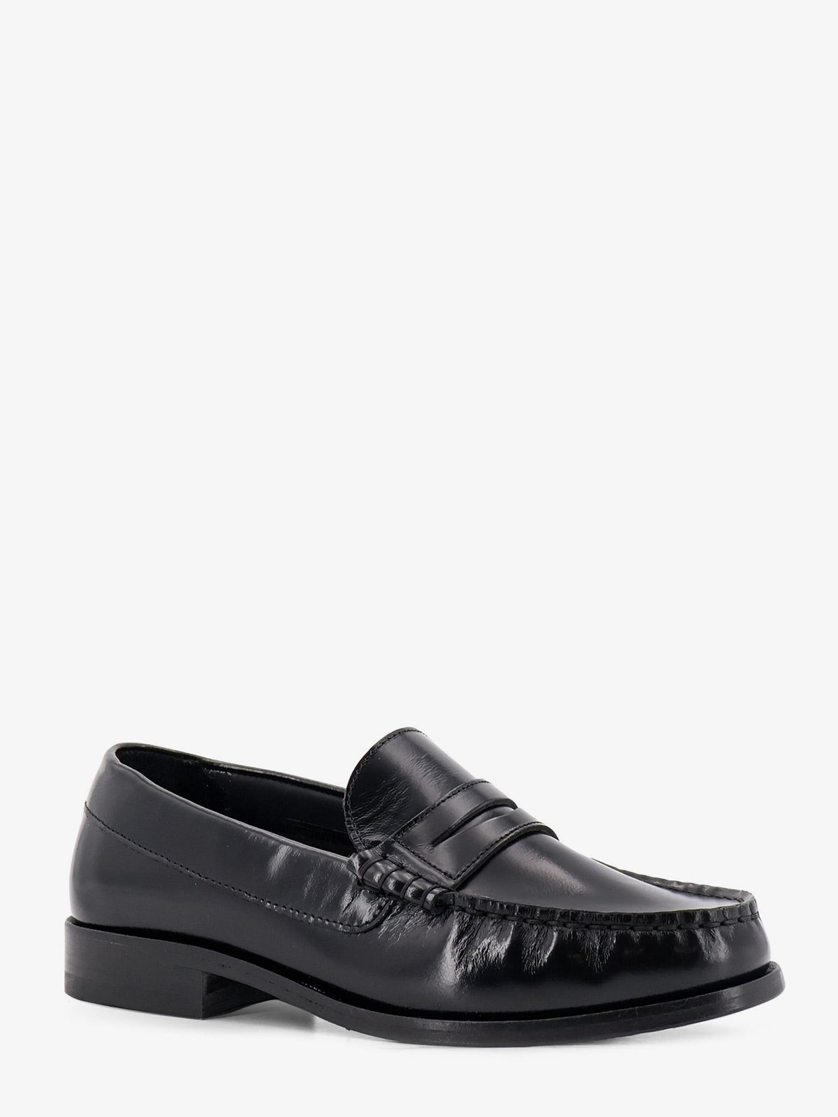 Alohas Women's Rivet Leather Loafers Black, view 2