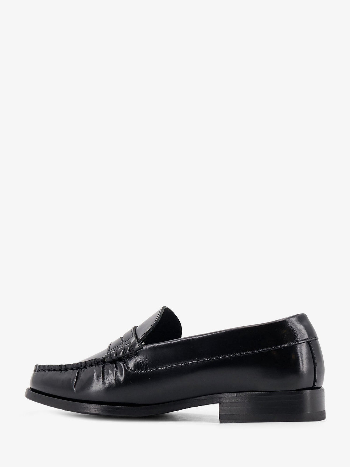 Alohas Women's Rivet Leather Loafers Black