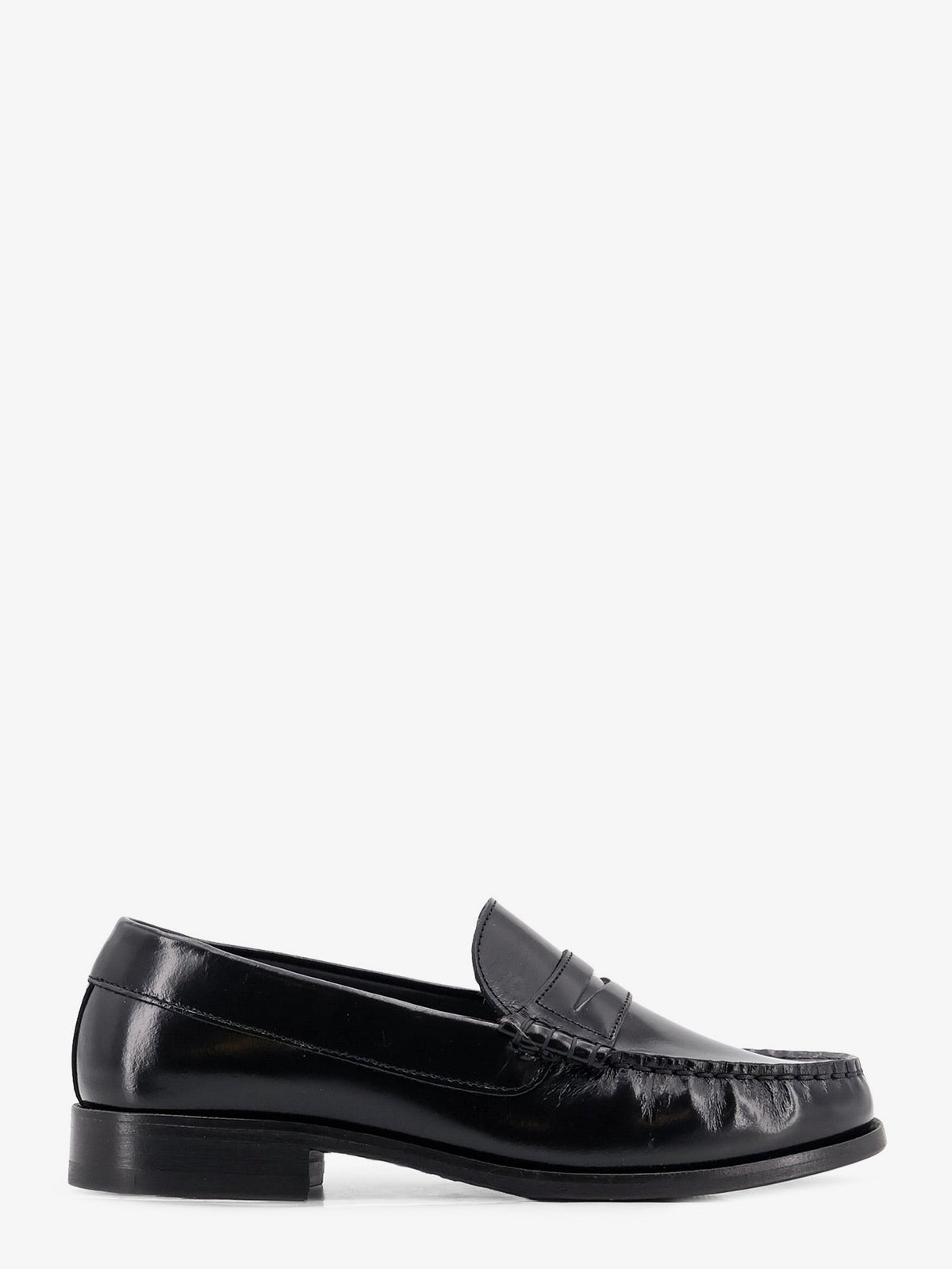 Alohas Women's Rivet Leather Loafers Black