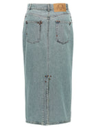 Moschino Rivets Denim Skirt Blue, view 2