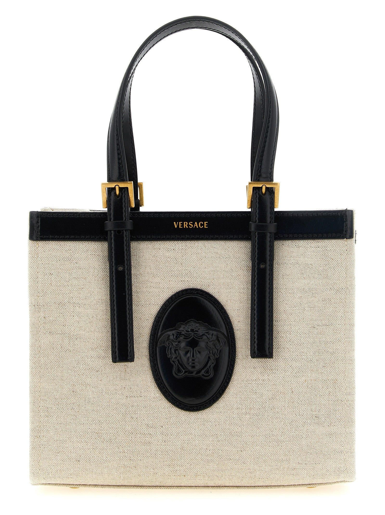 Versace Rivière Mini Shopping Bag Beige