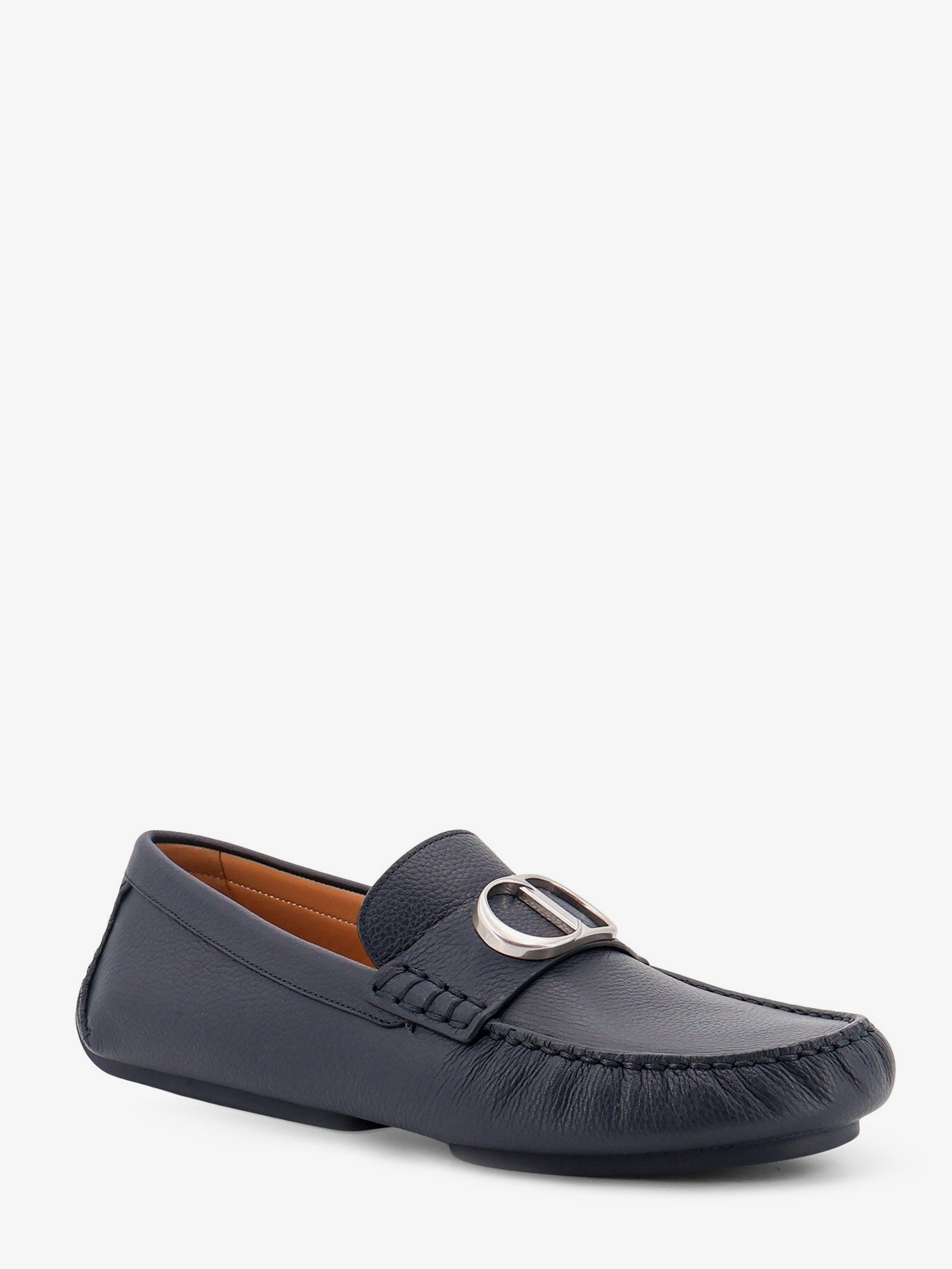 Dior Men's Roadie Leather Loafers Blue