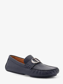 Dior Men's Roadie Leather Loafers Blue