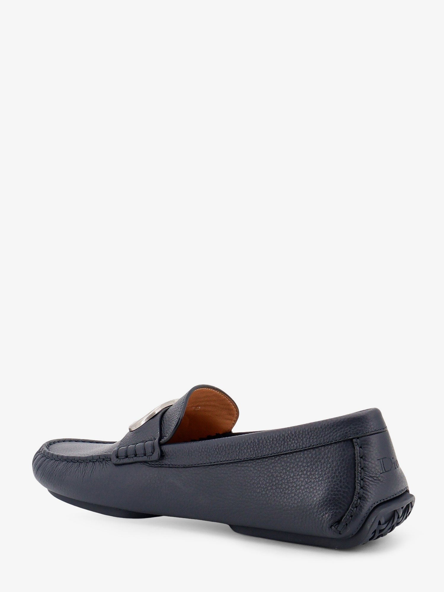 Dior Men's Roadie Leather Loafers Blue