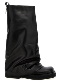 The Attico Robin Combat Boots Black