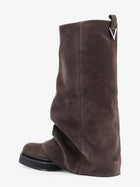 The Attico Women's Robin Suede Boots Grey, view 3