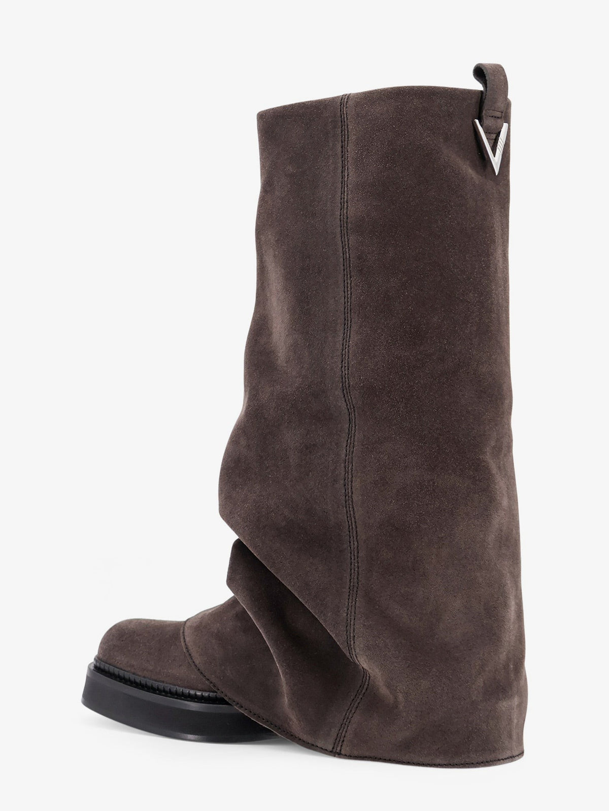 The Attico Women's Robin Suede Boots Grey, view 3