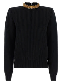 Balmain Rocaille Bead Sweater Black