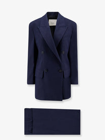 Hevò Women's Rocchetta Linen and Viscose Suit Blue