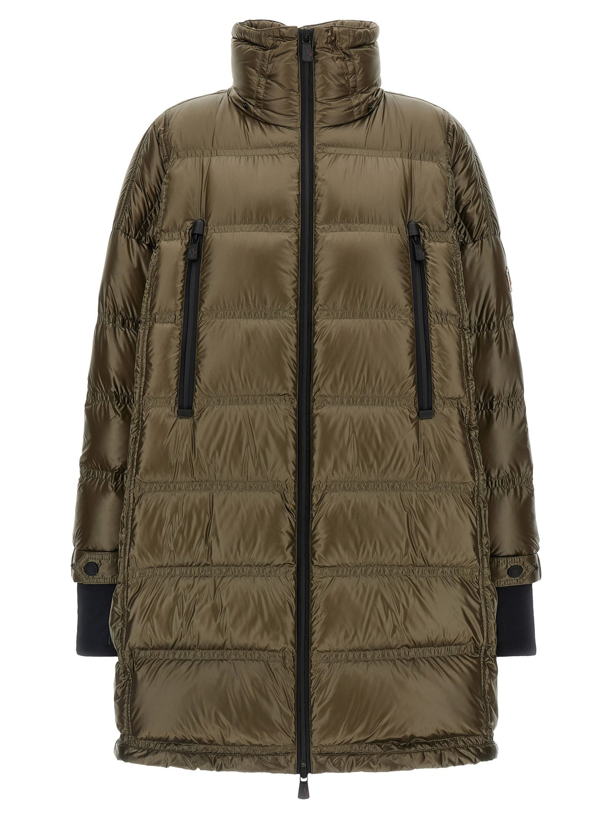 Moncler Grenoble Rochelairs Long Parka Green, view 2