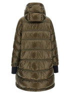 Moncler Grenoble Rochelairs Long Parka Green, view 3