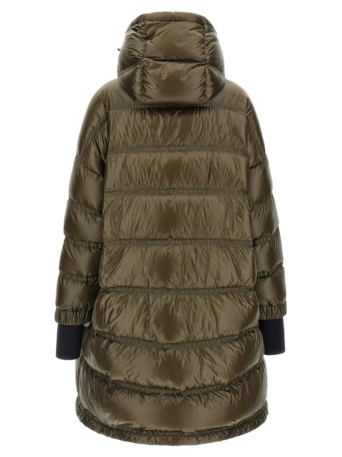 Moncler Grenoble Rochelairs Long Parka Green, view 3
