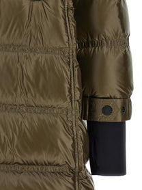 Moncler Grenoble Rochelairs Long Parka Green, view 5