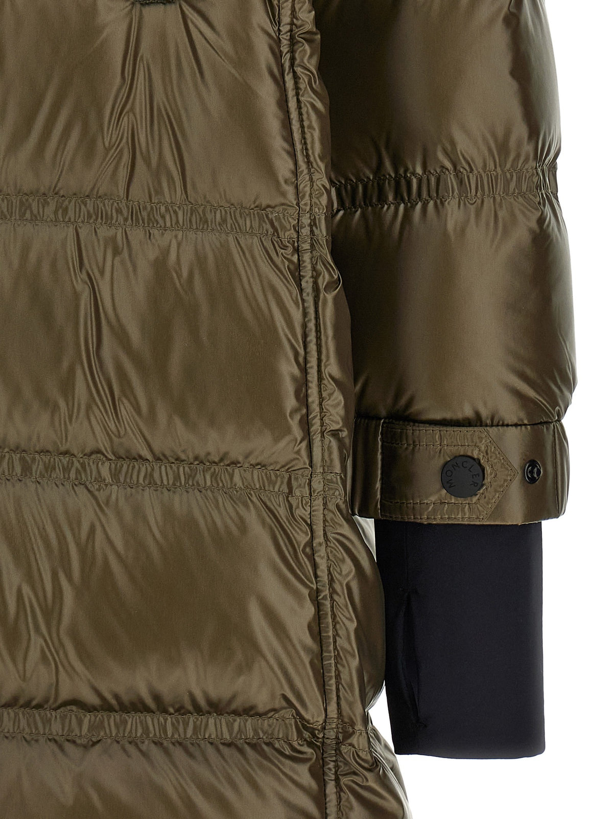 Moncler Grenoble Rochelairs Long Parka Green, view 5