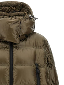 Moncler Grenoble Rochelairs Long Parka Green, view 4