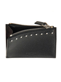 Valentino Men's Rockstud Card Holder Black