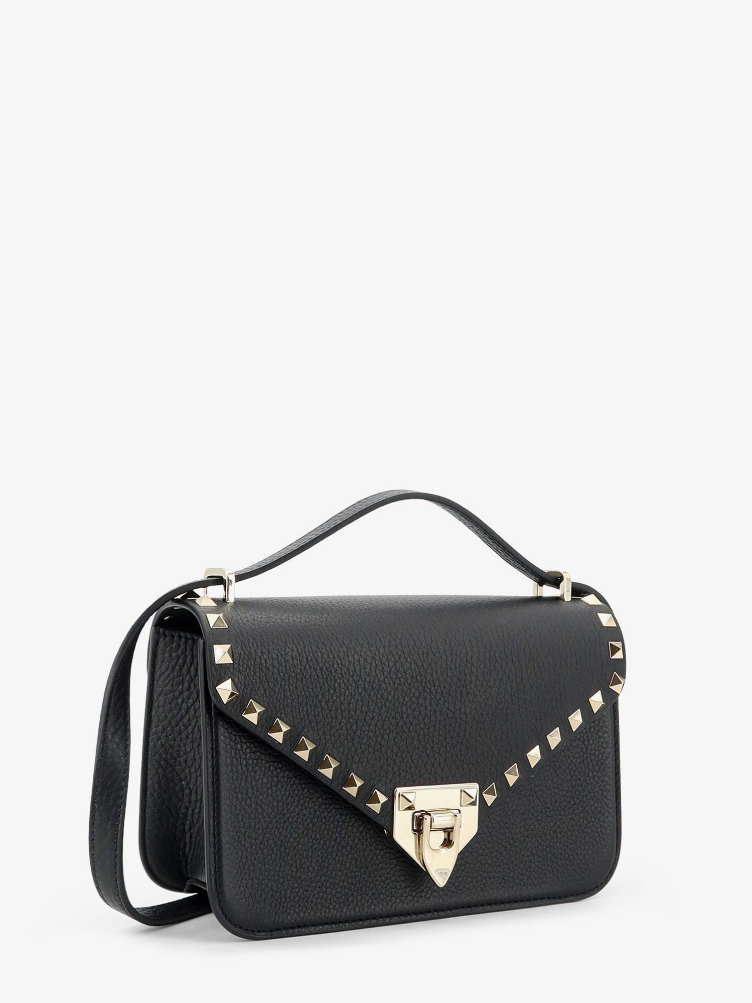 Valentino Women's Rockstud Leather Crossbody Bag Black