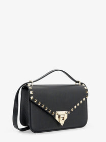 Valentino Women's Rockstud Leather Crossbody Bag Black